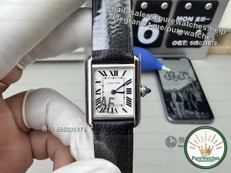 Actual measurement of the AF factory Cartier tank replica watch: How can the details of the elegant code of the square watch be rated?