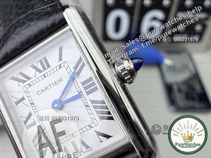 Actual measurement of the AF factory Cartier tank replica watch: How can the details of the elegant code of the square watch be rated?