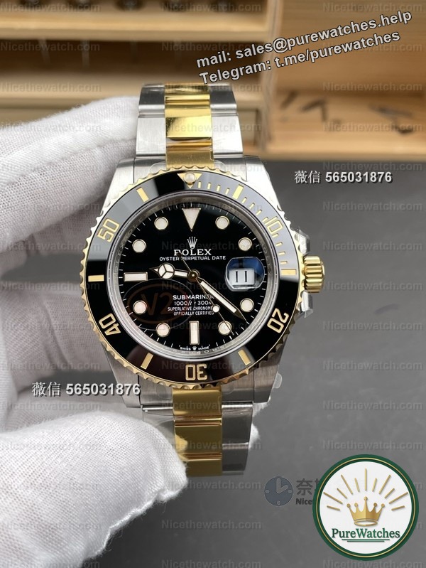 VS factory Rolex gold and black water ghost 41 mm actual measurement: this time is really different