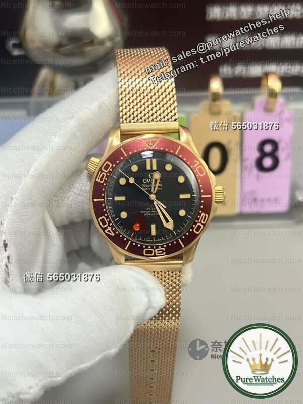 VS Factory Retro Bronze Gold Seamaster 300 In-Depth Review: Is Dandong 8806 movement + red gold color combination worth buying?