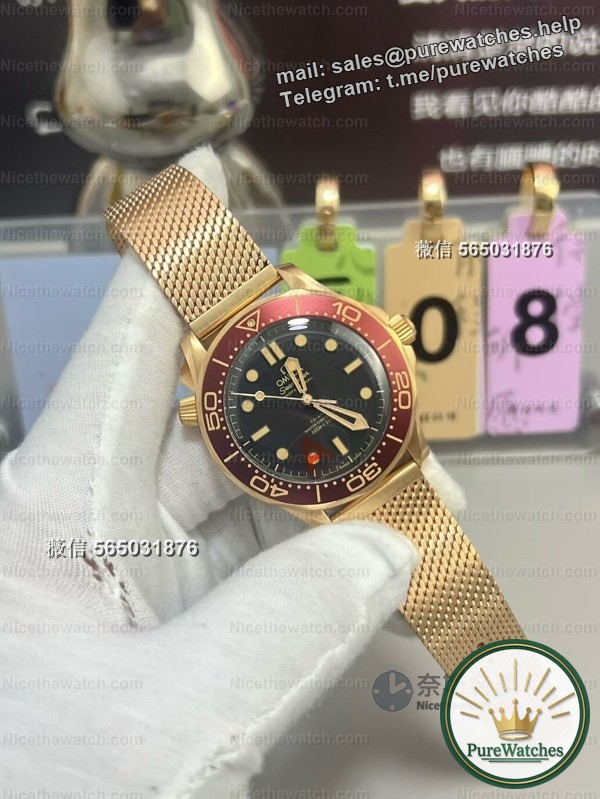 VS Factory Retro Bronze Gold Seamaster 300 In-Depth Review: Is Dandong 8806 movement + red gold color combination worth buying?