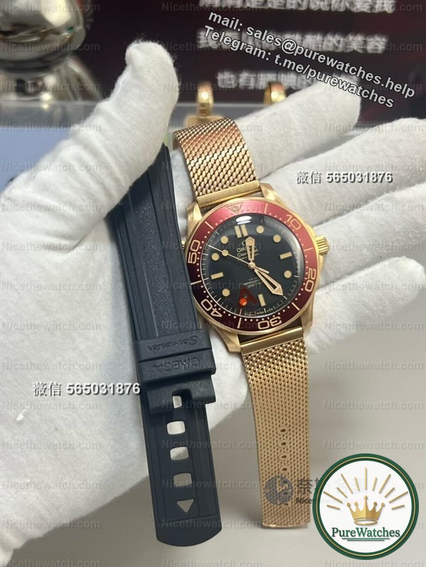VS Factory Retro Bronze Gold Seamaster 300 In-Depth Review: Is Dandong 8806 movement + red gold color combination worth buying?