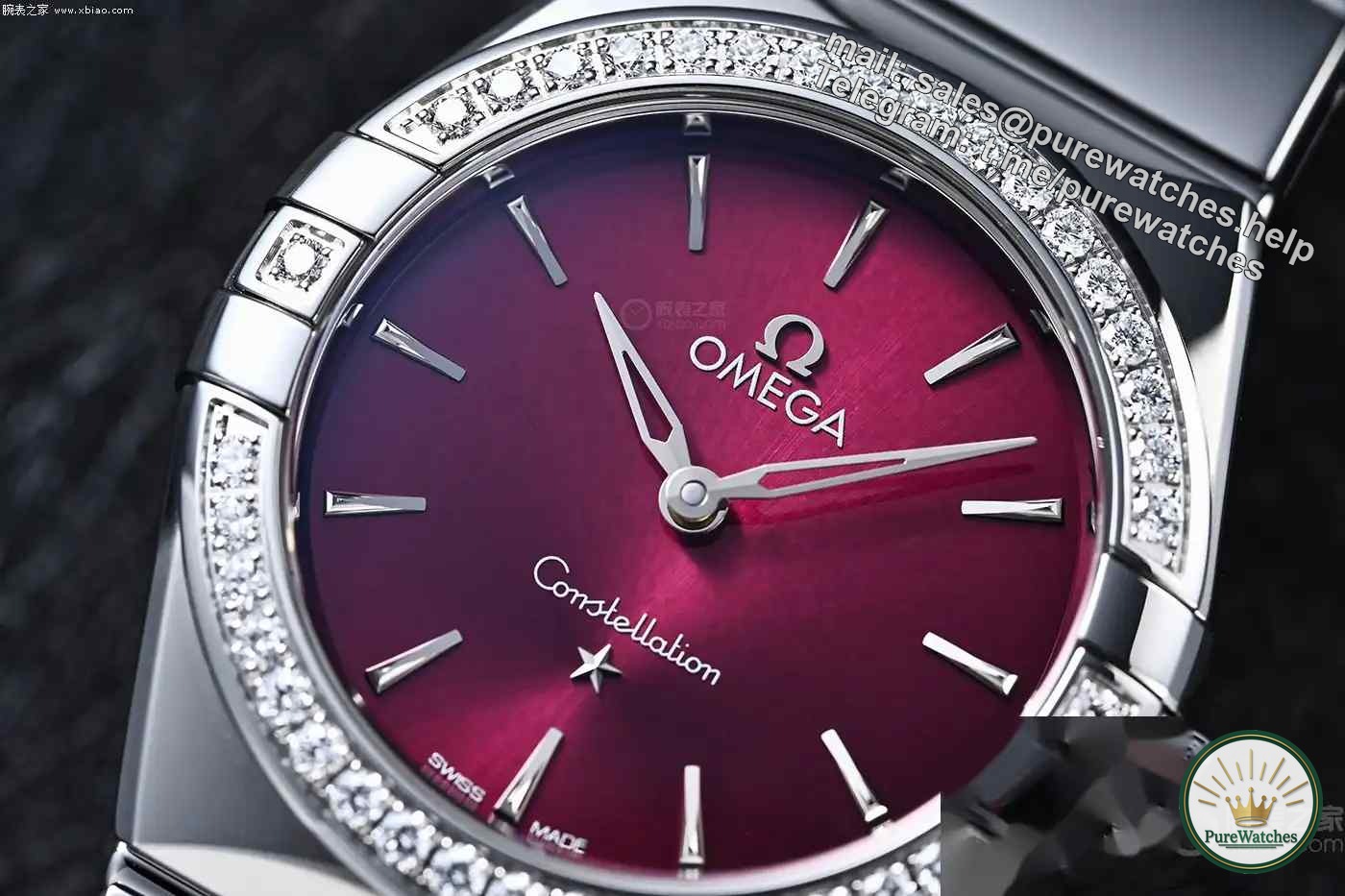 The first choice for girls with thin wrists! Real shot of Omega Constellation Little Red Watch: 28mm small and exquisite, diamond-set bezel + red plate meaning auspiciousness