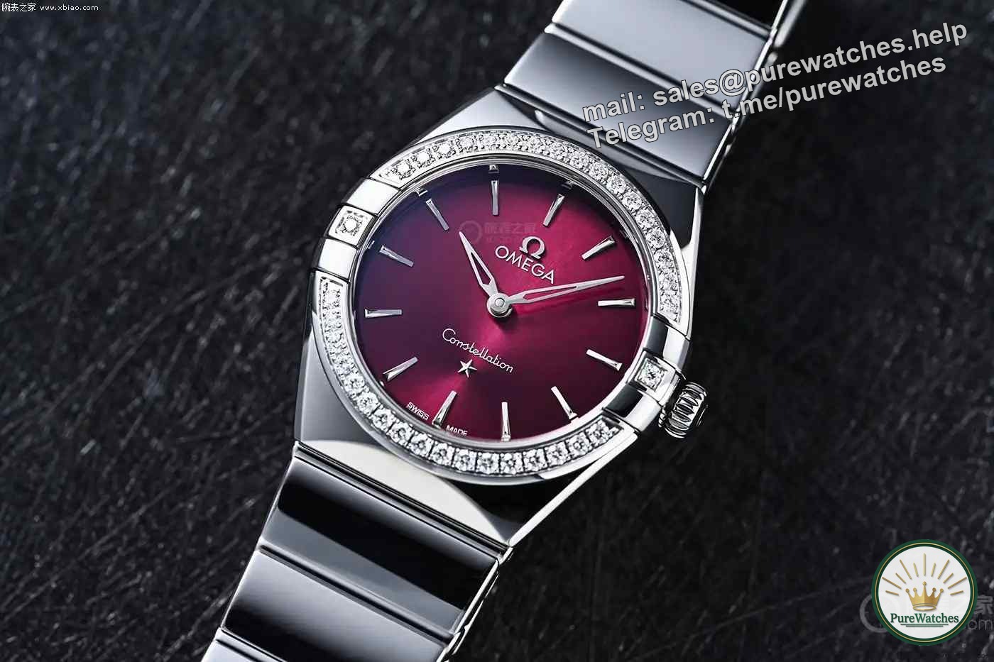 The first choice for girls with thin wrists! Real shot of Omega Constellation Little Red Watch: 28mm small and exquisite, diamond-set bezel + red plate meaning auspiciousness