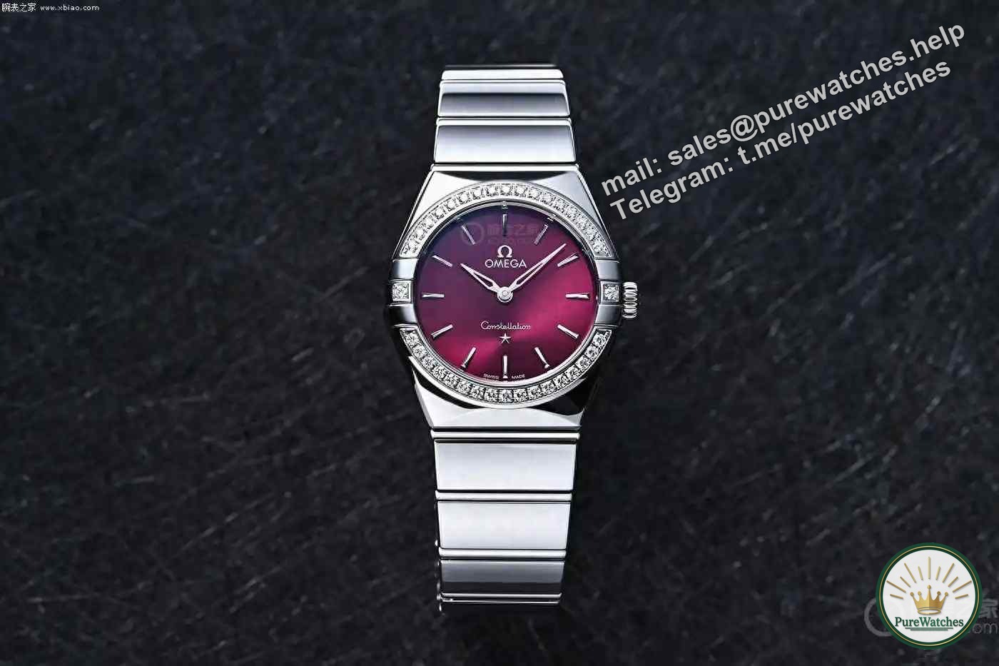 The first choice for girls with thin wrists! Real shot of Omega Constellation Little Red Watch: 28mm small and exquisite, diamond-set bezel + red plate meaning auspiciousness