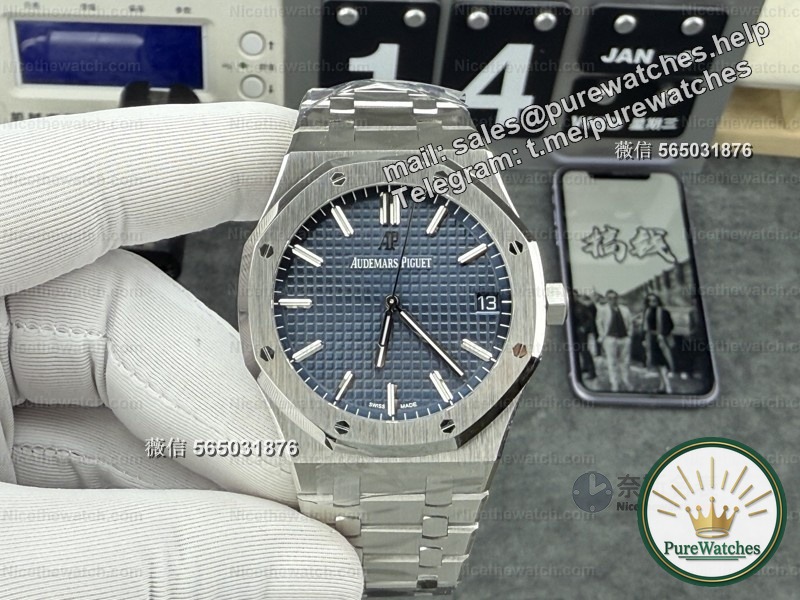 VS factory Royal Oak 15500 blue plate review: Can the Dandong 4302 integrated movement shake the status of APS?