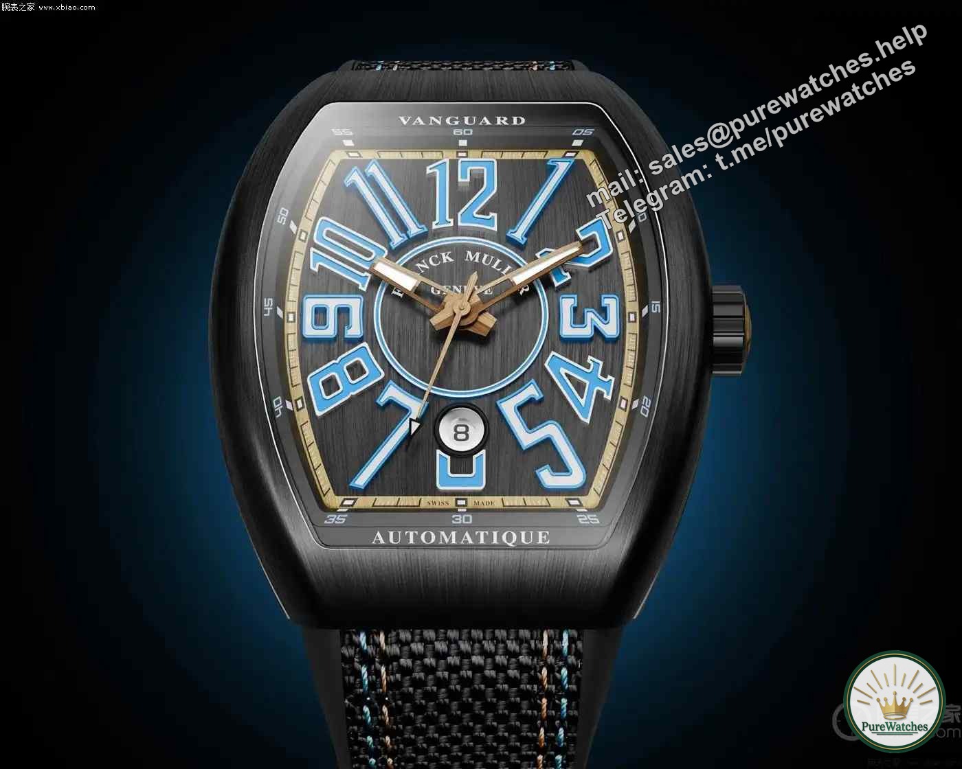 Made for Latin America! Franck Muller Vanguard Sky special edition, black titanium barrel-shaped stunning appearance!