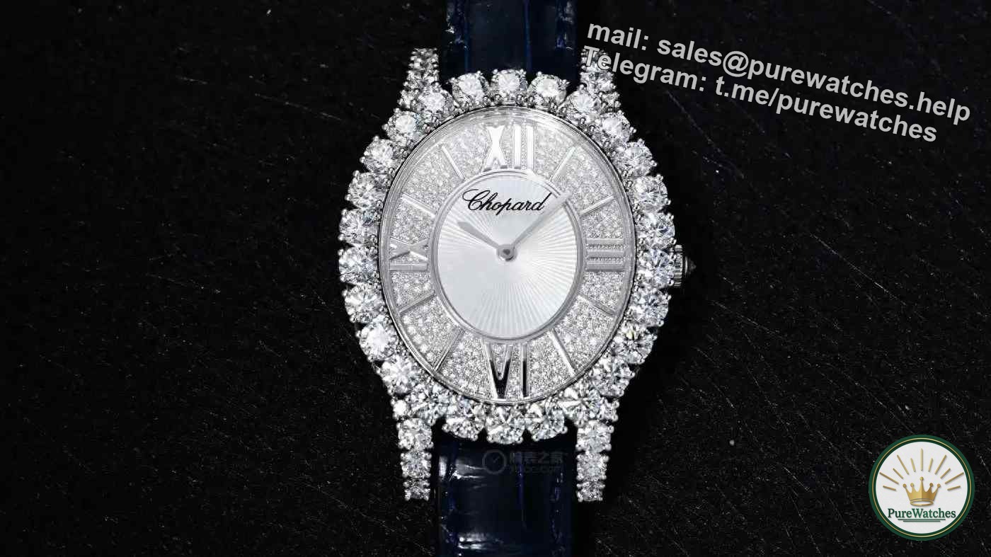 What does a million-level Chopard diamond watch look like? Oval platinum case + full diamond inlay, the ceiling of jewelry watches is coming