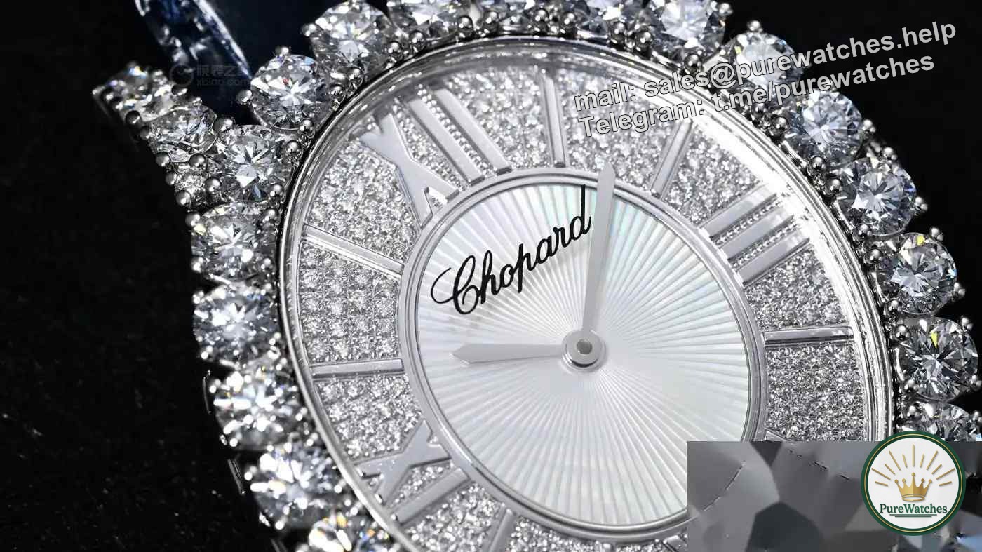 What does a million-level Chopard diamond watch look like? Oval platinum case + full diamond inlay, the ceiling of jewelry watches is coming