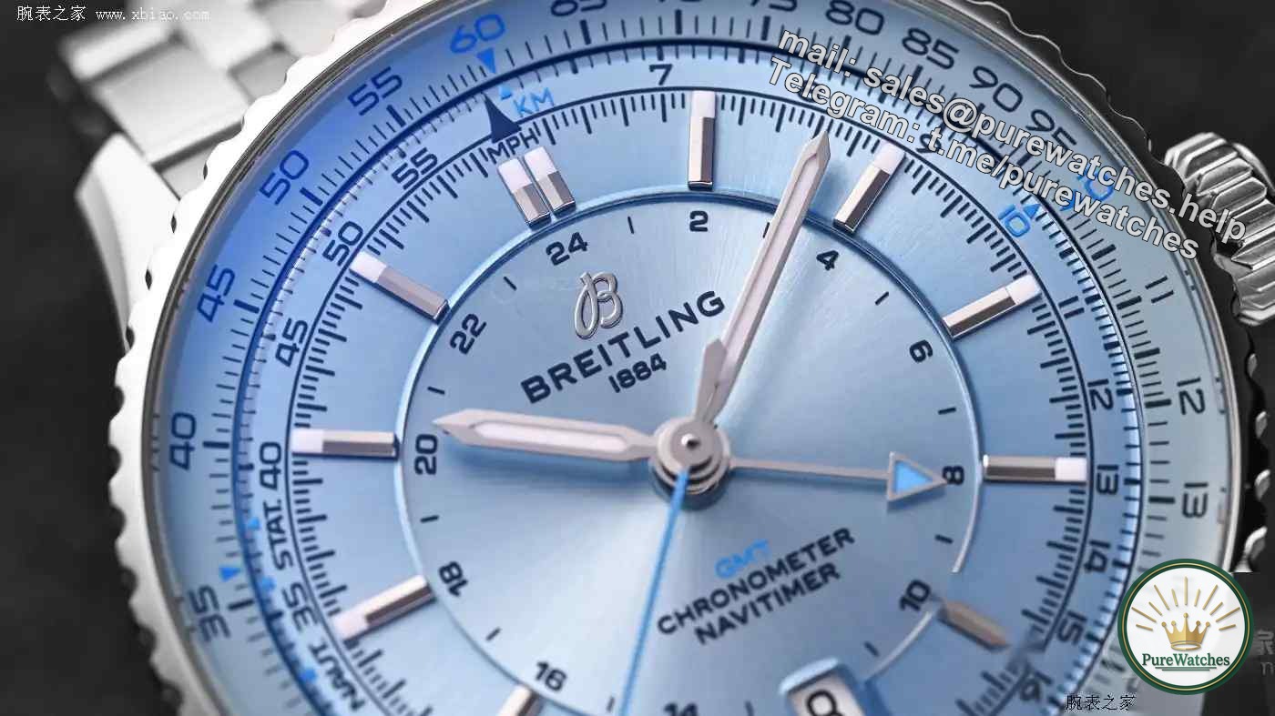 Breitling ice blue plate is as good as the sky! The aviation timing series is going crazy with this healing color