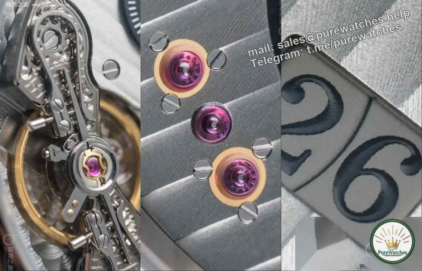 The inversion of the movement is truly original! Glashütte moved all the gooseneck fine-tuning and gold sleeves to the dial, and the front is a mechanical feast.