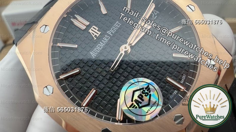 Which Royal Oak 15500 replica is better? APS factory 4302 card-free integrated movement + rose gold plating, detail restoration is superior to peers