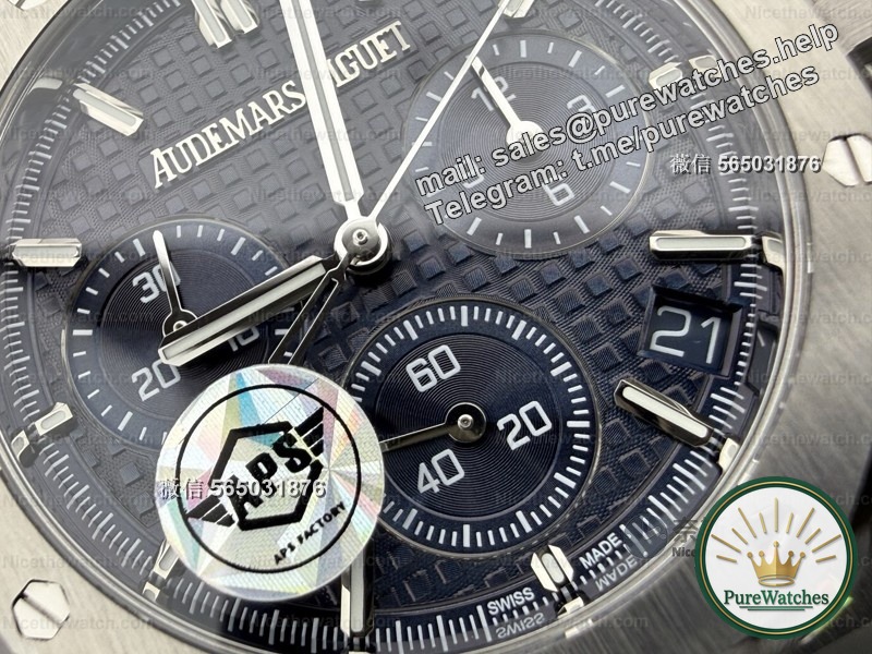 purewatches actual test: APS factory Audemars Piguet 26240 blue steel model, can the 4401 integrated movement replicate the deep blue of the “Royal Oak”?