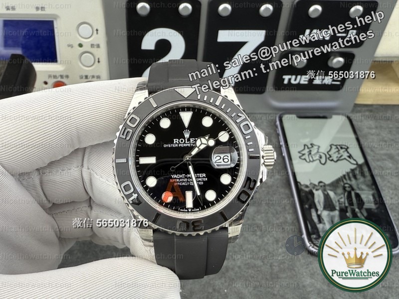 Actual measurement of the VS factory Rolex Platinum Yacht V3 version: 143g counterweight + Dandong 3235 movement, this workmanship beats the Clean factory by several blocks!