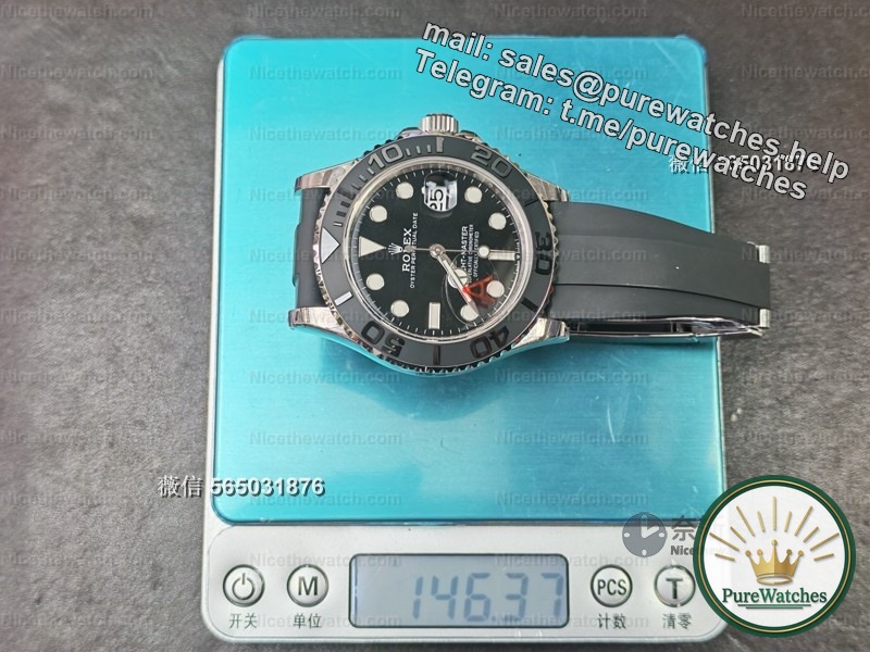 Actual measurement of the VS factory Rolex Platinum Yacht V3 version: 143g counterweight + Dandong 3235 movement, this workmanship beats the Clean factory by several blocks!
