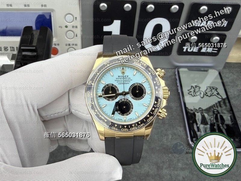 VS factory Tiffany blue and gold Daytona 4131 movement actual test: Can this new color become the new favorite for replicas?