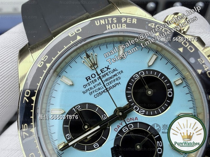 VS factory Tiffany blue and gold Daytona 4131 movement actual test: Can this new color become the new favorite for replicas?