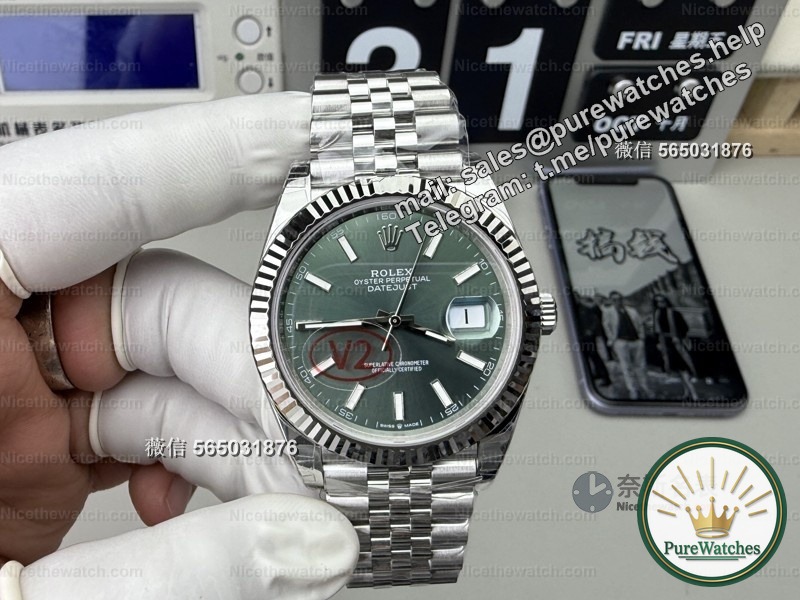 VS factory Rolex mint green Datejust V2 version actual test: Is Dandong 3235 movement stable? Wear it for three months to tell you the truth