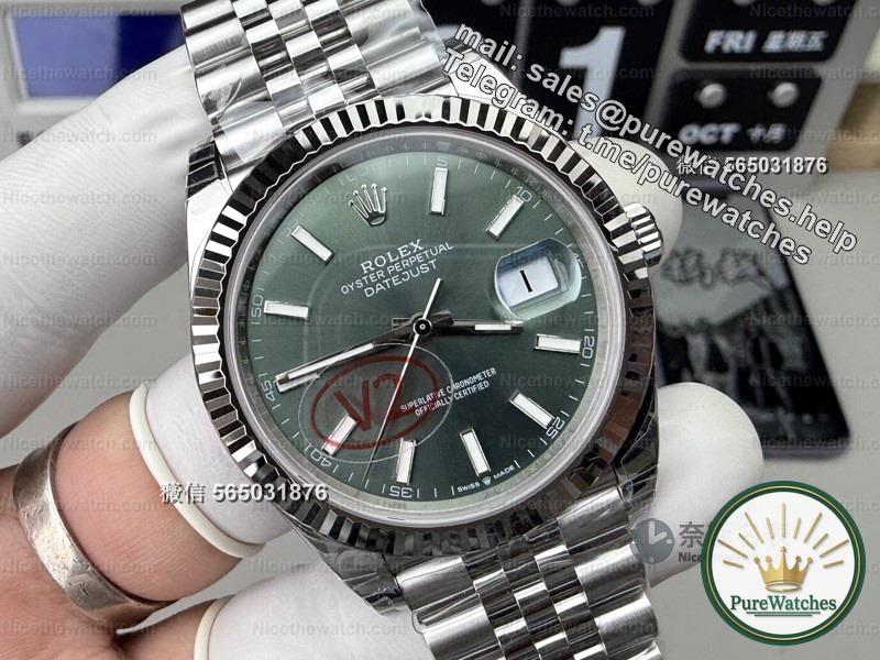VS factory Rolex mint green Datejust V2 version actual test: Is Dandong 3235 movement stable? Wear it for three months to tell you the truth