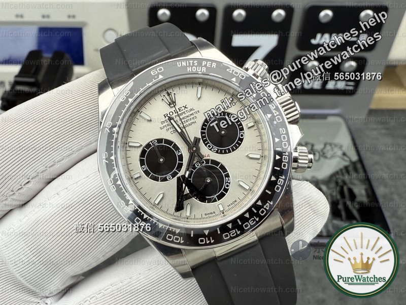 Actual test of VS factory cement gray Daytona: Dandong 4131 movement + 136g counterweight, this replica gray Daytona is too top-notch!