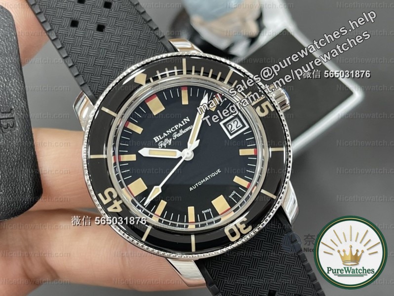 Stop buying low-end stuff! ZF factory Blancpain Fifty Fathoms 5008B real shot, curved mirror + fish scale pattern polishing, details that even a fanatic can’t find thorns in