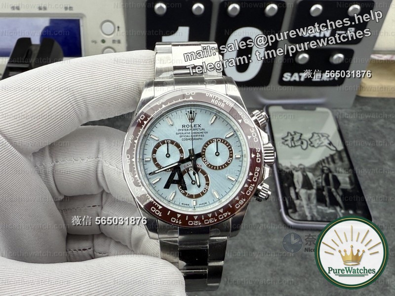 VS factory V3 Ice Landi actual measurement: 176g counterweight + Dandong 4131 movement, this “pressure feel” is really close to PT950 platinum!