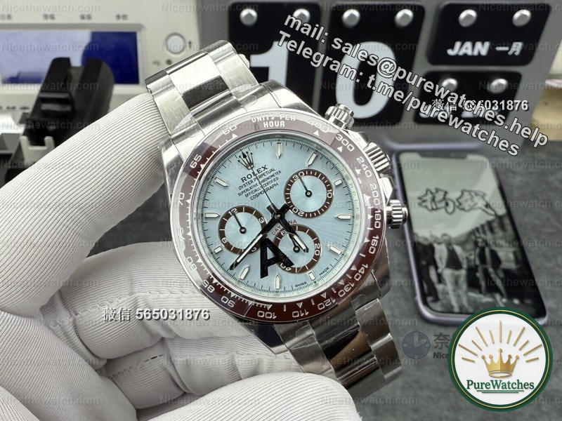 VS factory V3 Ice Landi actual measurement: 176g counterweight + Dandong 4131 movement, this “pressure feel” is really close to PT950 platinum!
