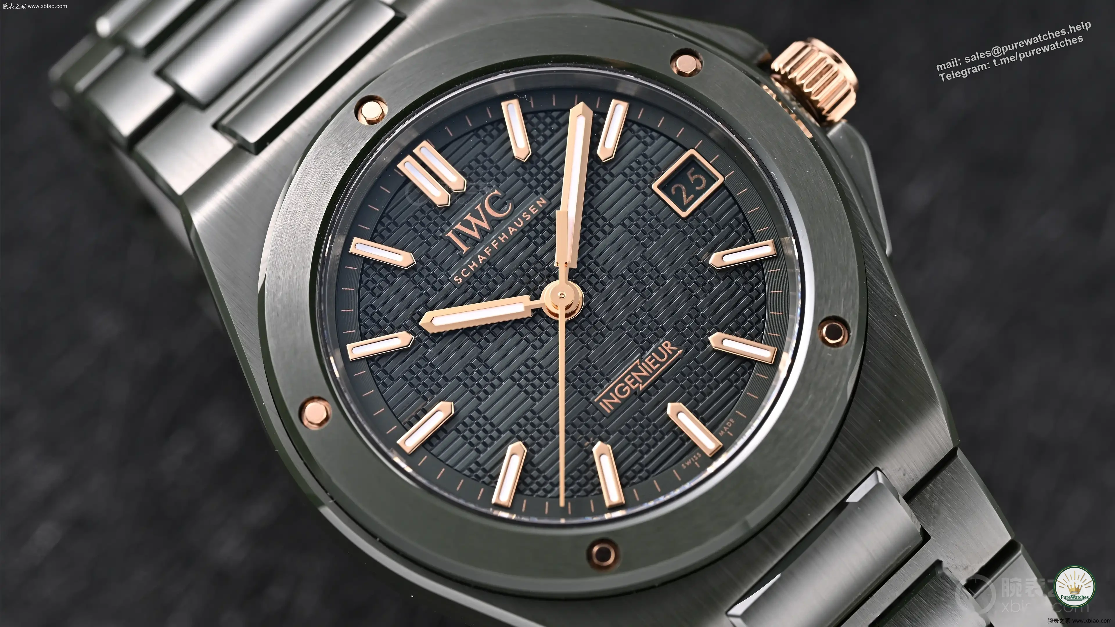 IWC Engineers’ first color ceramic watch: olive green dial + rose gold hour markers, Zunda Design adds a new creation