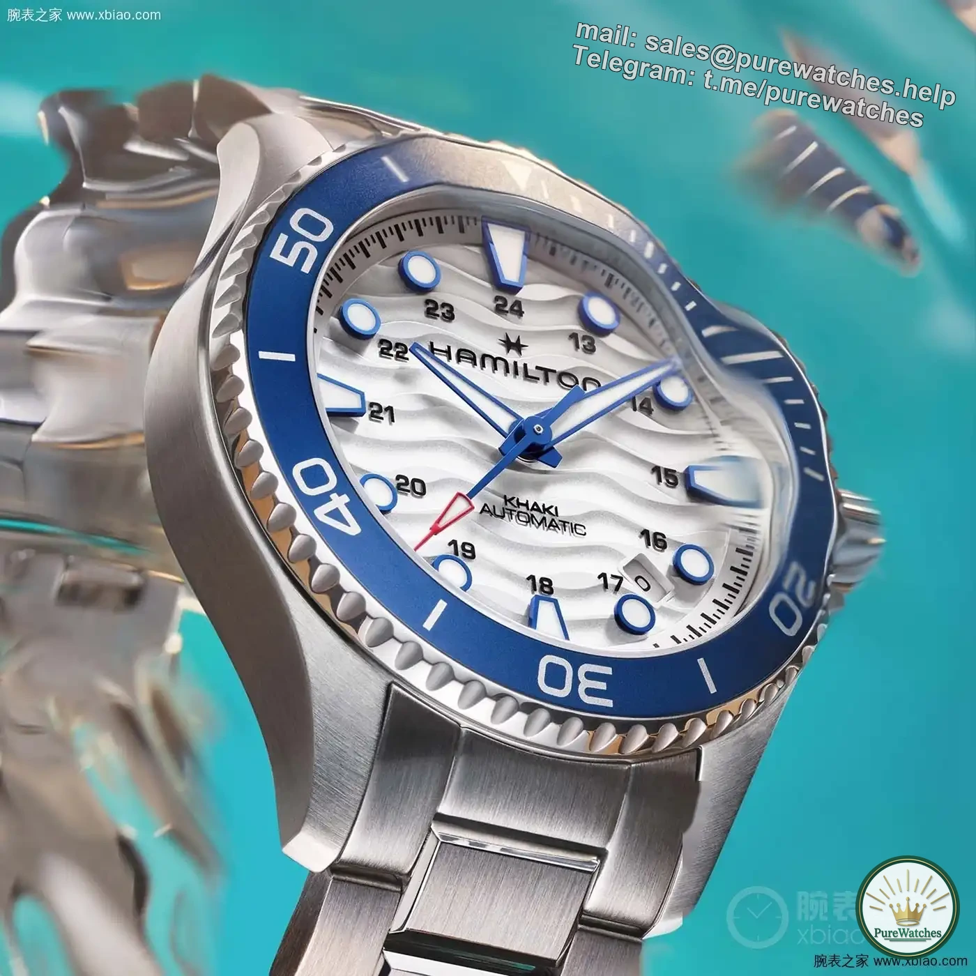 Hamilton launches five new scuba 40mm watches: wave dial + 80 hours power reserve, priced at only CHF 795