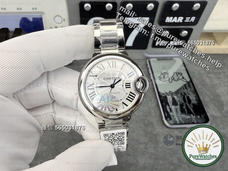 AF Factory Blue Balloon 33mm actual measurement: Swiss 076 movement + gold size, this women’s watch replica is so elegant!
