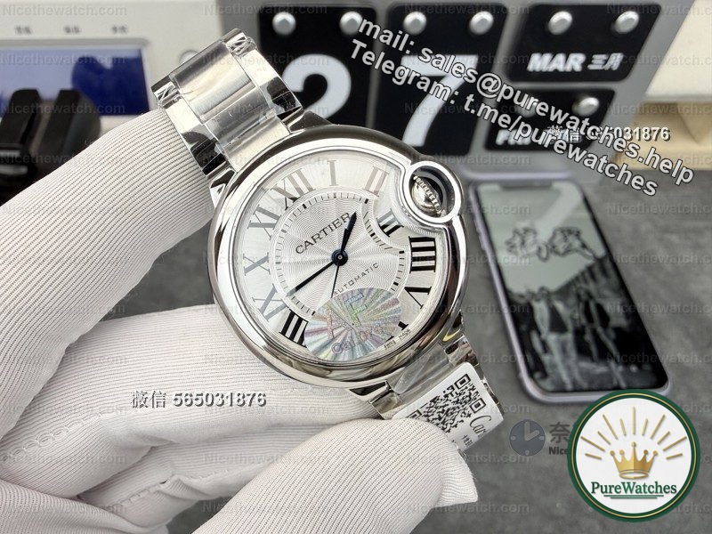 AF Factory Blue Balloon 33mm actual measurement: Swiss 076 movement + gold size, this women’s watch replica is so elegant!