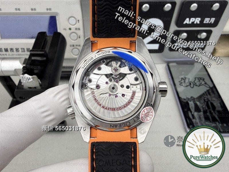 VS factory Omega quarter orange V2 version actual test: 8900 integrated movement + soft rubber ring, analysis of the two core advantages