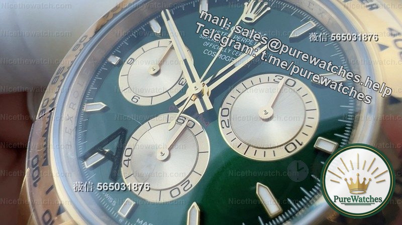 Actual measurement of VS Factory Green Gold Di V3: 184g counterweight + Dandong 4131 movement, this replica is too heavy to handle!