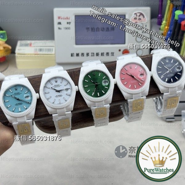 PPM factory AET modified log white ceramic actual measurement: high-tech ceramic + 3235 movement, this modified log is so personalized!