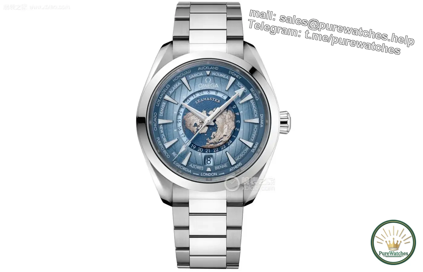 Three dual time zone watches: Rolex preserved egg ring, Breitling ice blue chronograph, Omega world timer, which one do you choose?