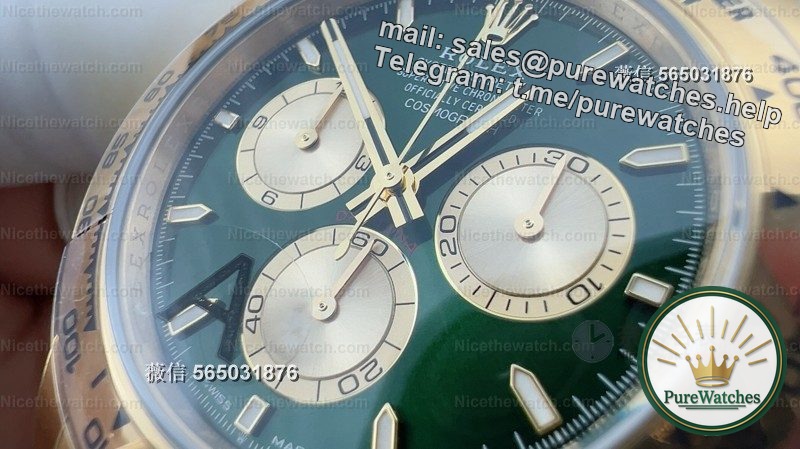 VS Factory Green Gold Di’s actual measurement: 184g counterweight + Dandong 4131 movement, this replica is too heavy on the hand!