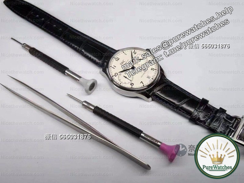 Don’t hold on to the leather watch strap if it smells and cracks! It must be replaced every 2-3 years. The real photos of ZF IWC Portuguese 7 replaced with crocodile skin are amazing.