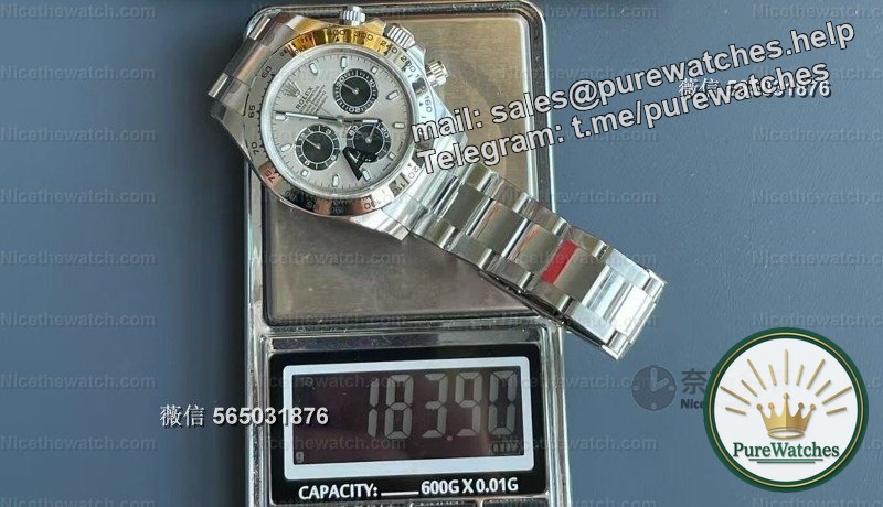 Actual measurement of VS factory Gray Di: 184g counterweight + Dandong 4130 movement, this replica is too heavy on the hand!