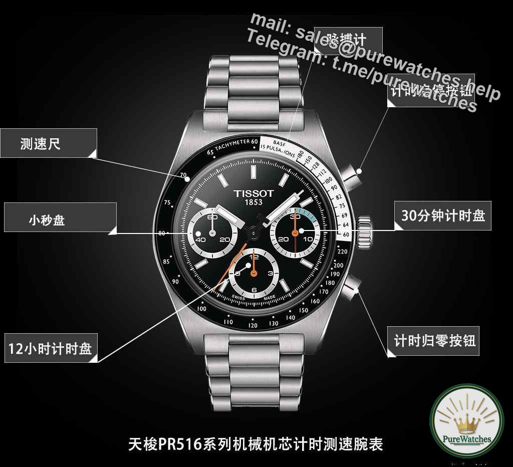 Tissot’s new PR516 series racing chronograph watch: the perfect fusion of retro and dynamic, highlighting extraordinary taste