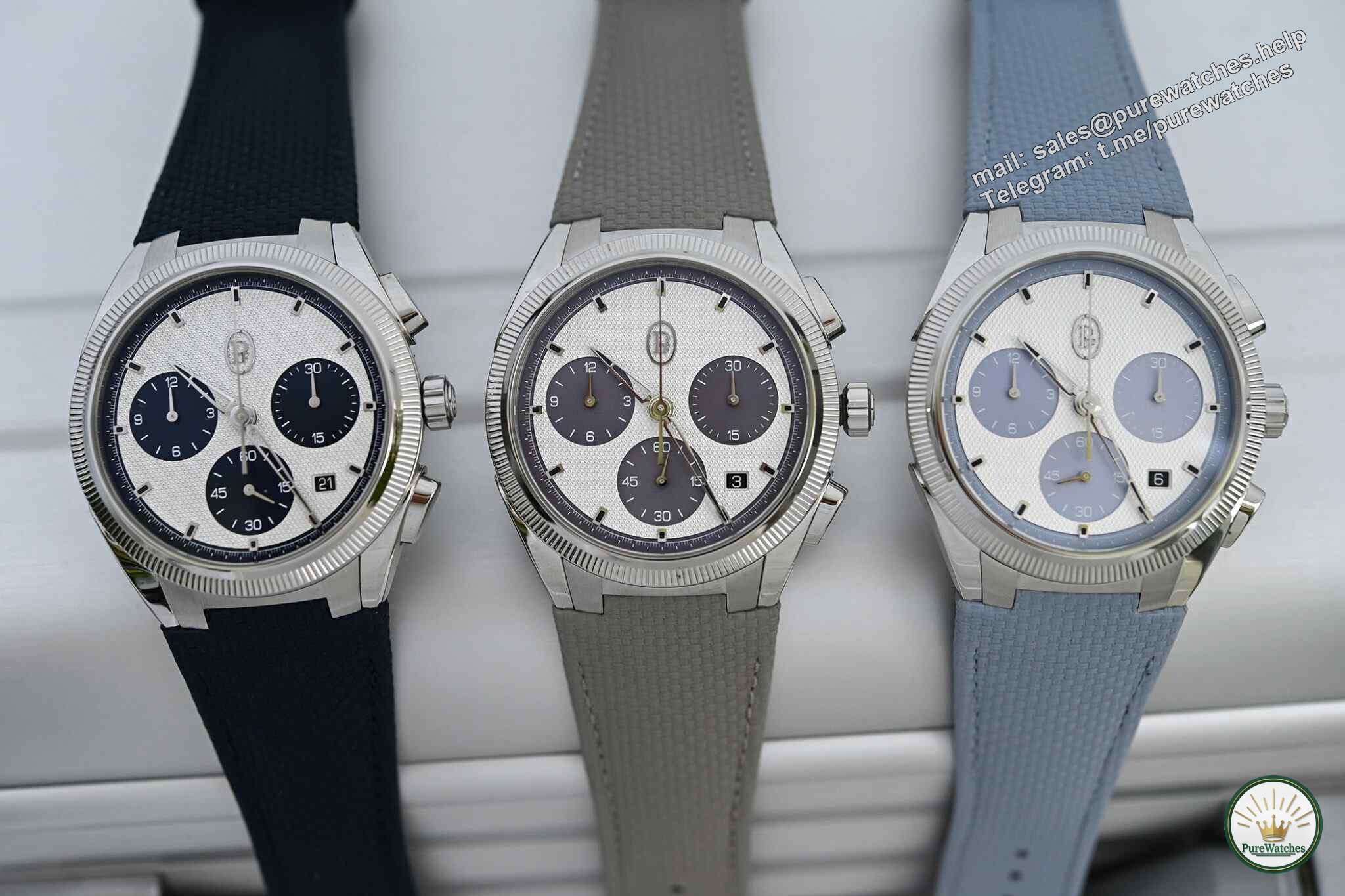 The new Parmigiani Fleurier Tonda PF Sport chronograph strap, public price 31,400 euros