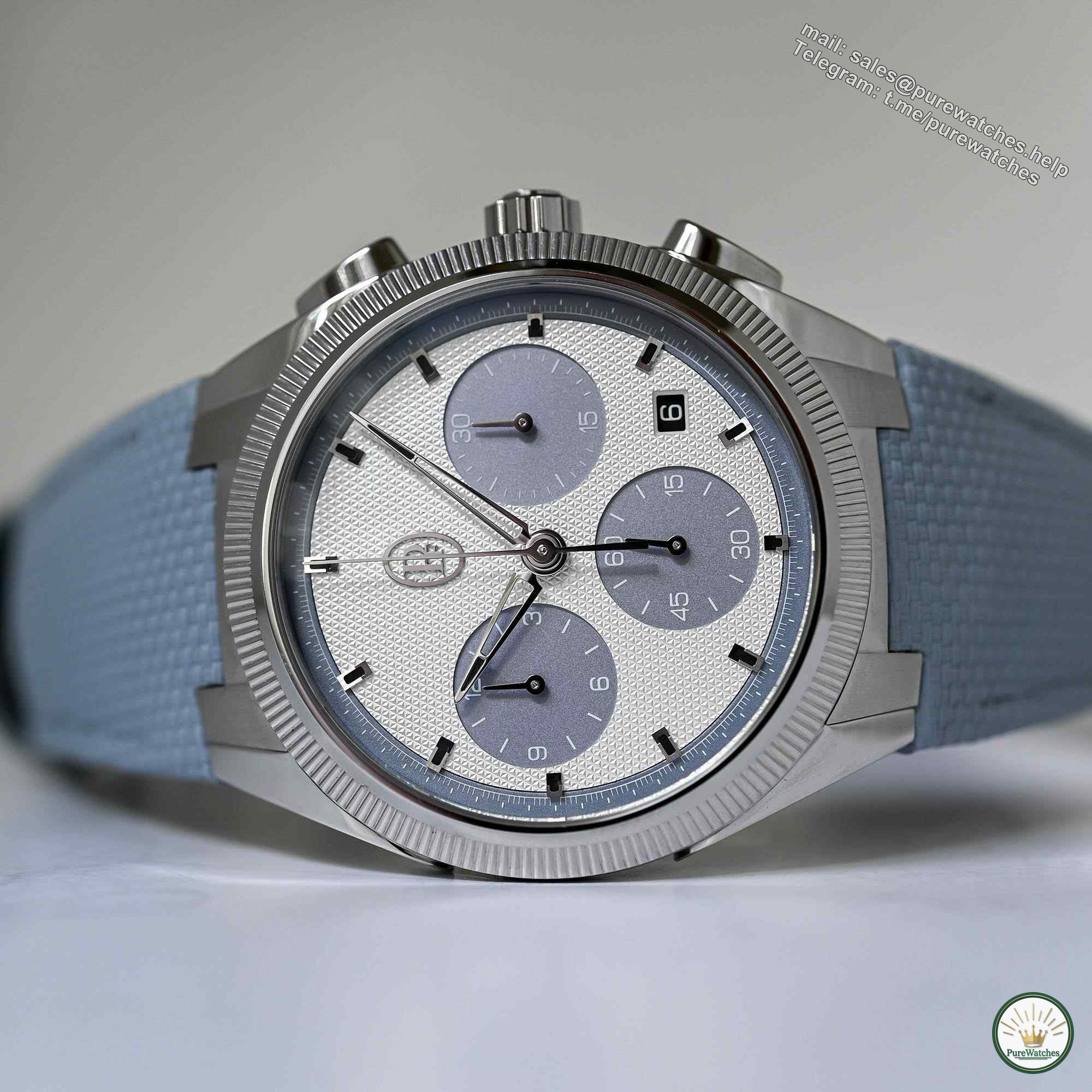The new Parmigiani Fleurier Tonda PF Sport chronograph strap, public price 31,400 euros
