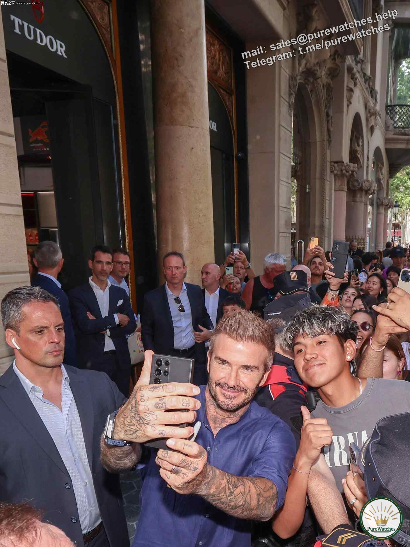 David Beckham attends the opening of Spain’s first Tudor watch boutique in Barcelona