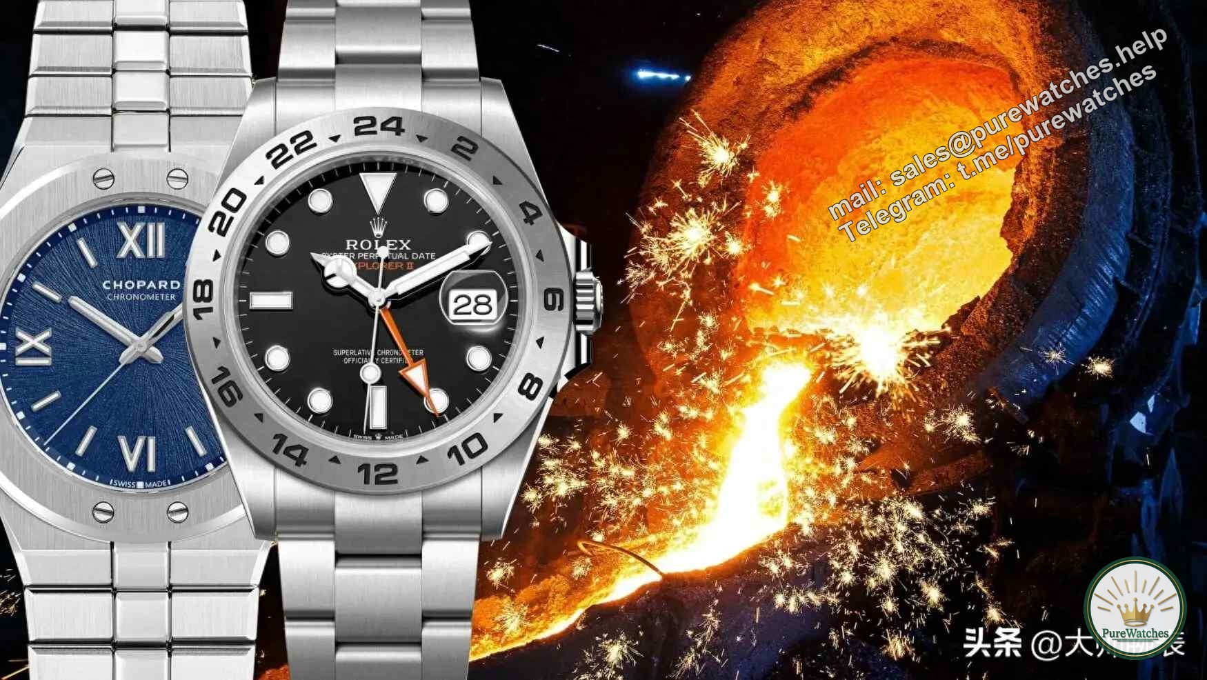 What is the difference between 316L stainless steel and 904L stainless steel used by Rolex?
