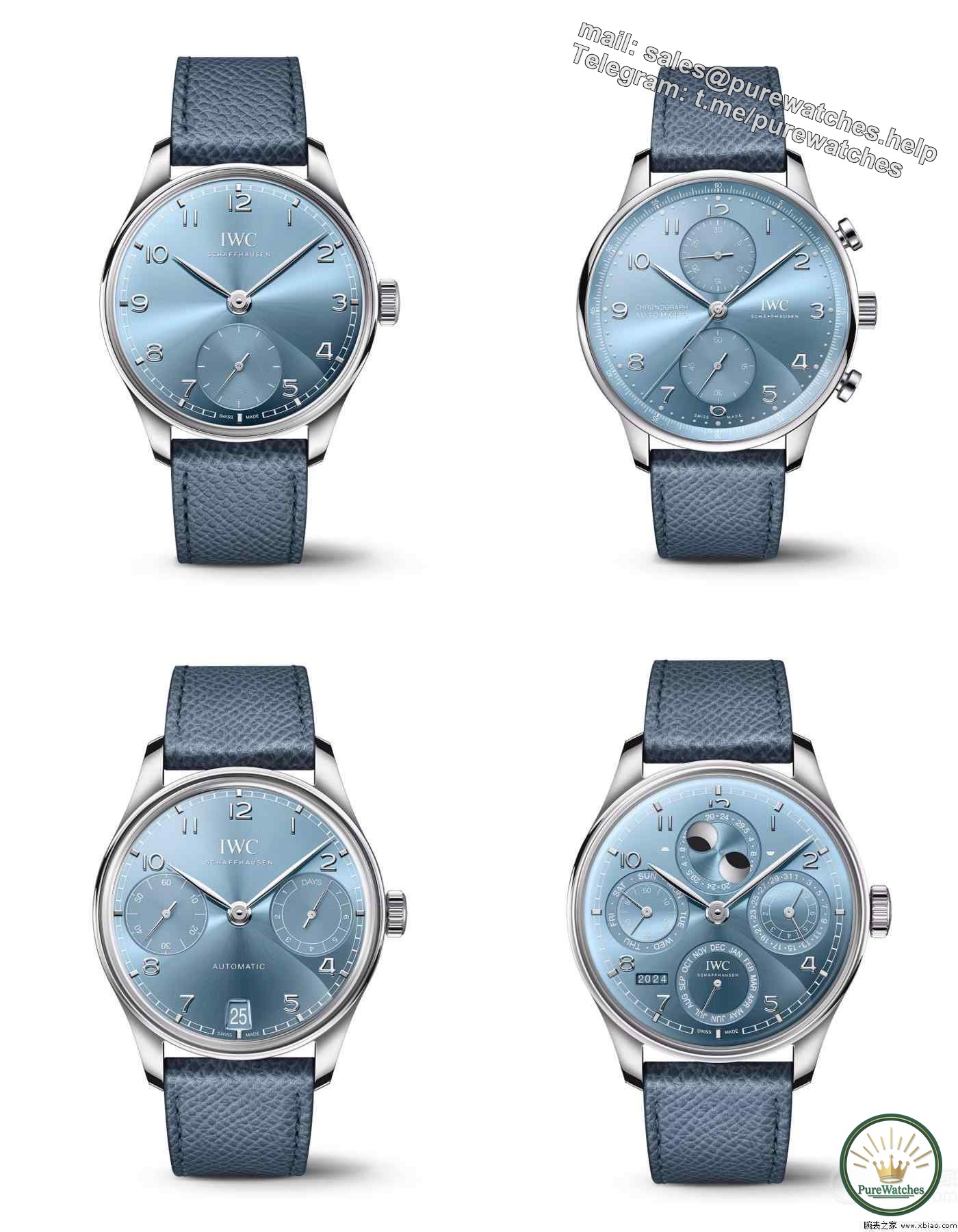Which one of IWC’s new “Horizon Blue” Portuguese series does it best? (IWC Ice Blue Portuguese Watch Review)