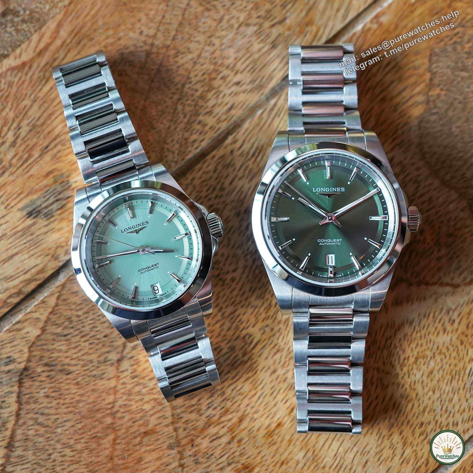 What is the price of the new Longines Concas and which color is better to buy? How is the panda plate doing?