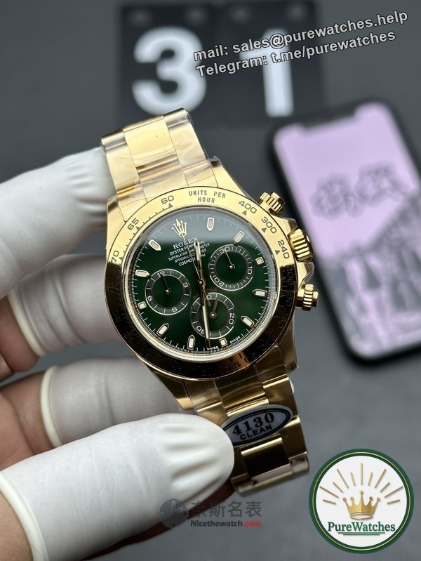 Is there a big difference between the Clean Factory Green Gold Daytona 4130 movement and the original one? (Replica Watch Buying Guide)