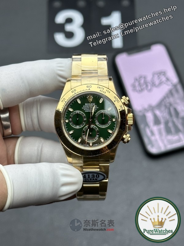 Is there a big difference between the Clean Factory Green Gold Daytona 4130 movement and the original one? (Replica Watch Buying Guide)