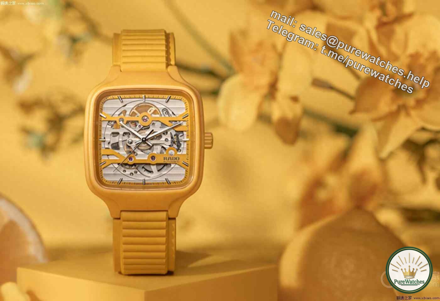 Rado True Square series hollow yellow ceramic watch has a public price of 20,100 yuan (Swiss Rado Watch Buying Guide)