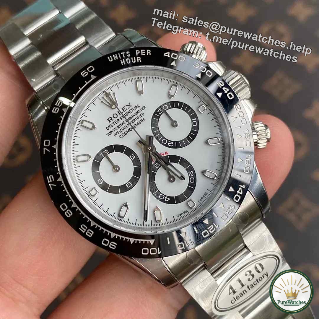 Is Factory C Rolex Panda doing well? 4130 movement real shot comparison explanation