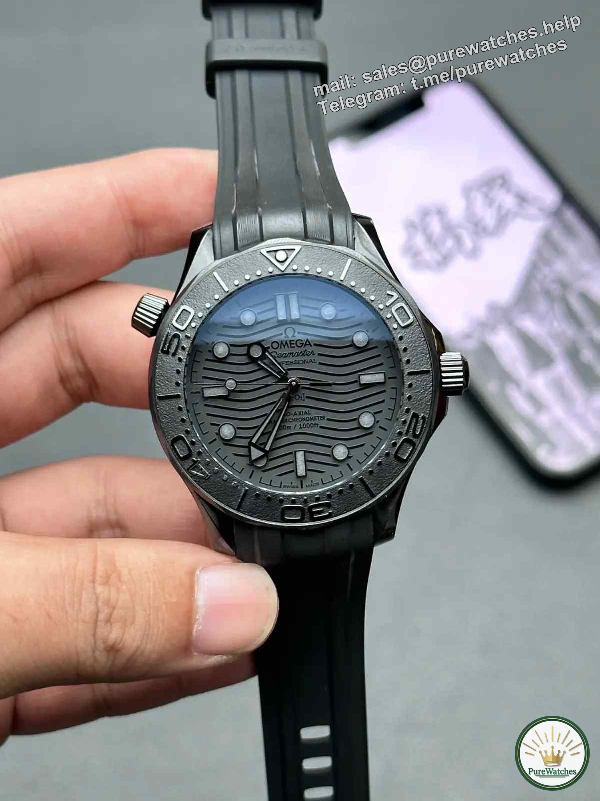 How is the simulation of the VS Factory Omega Seamaster 300 Jet Black Ceramic Black Warrior? Detailed drawings included